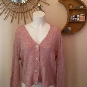 Plain pink cardigan Old Navy